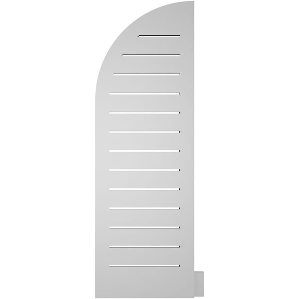 Ekena Millwork Quarter Round Top Right Surface Mount PVC Gable Vent w/ 2"W x 2"P Brickmould Sill Frame, 14"W x 42"H - GVPQR14X4203SF