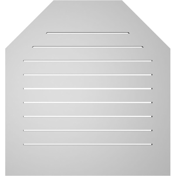Ekena Millwork Octagonal Top Surface Mount PVC Gable Vent: Functional, w/ 3-1/2"W x 1"P Standard Frame, 32"W x 34"H - GVPOT32X3401SF