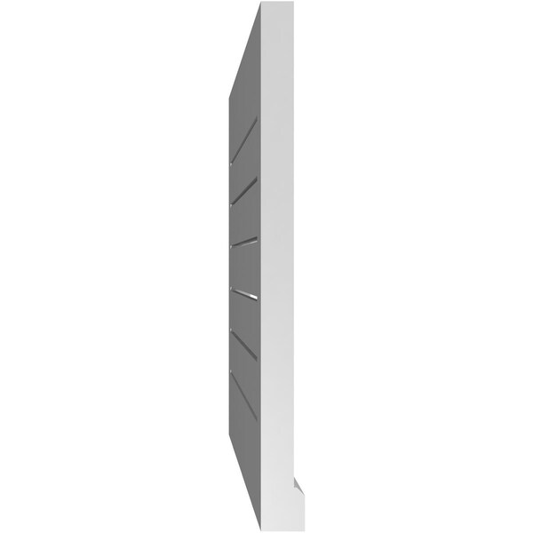 Ekena Millwork Vertical Surface Mount PVC Gable Vent: Functional, w/ 2"W x 2"P Brickmould Sill Frame, 26"W x 24"H - GVPVE26X2403SF
