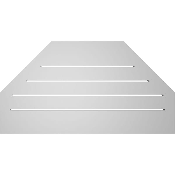 Ekena Millwork Octagonal Top Surface Mount PVC Gable Vent w/ 2"W x 1-1/2"P Brickmould Frame, 34"W x 18"H - GVPOT34X1802SF
