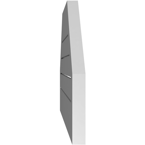Ekena Millwork Octagonal Top Surface Mount PVC Gable Vent w/ 2"W x 1-1/2"P Brickmould Frame, 34"W x 18"H - GVPOT34X1802SF