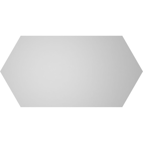 Ekena Millwork Half Round Surface Mount PVC Gable Vent w/ 3-1/2"W x 1"P Standard Frame, 40"W x 20"H - GVPHR40X2001SN
