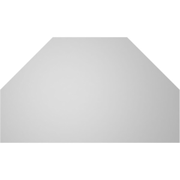 Ekena Millwork Octagonal Top Surface Mount PVC Gable Vent w/ 2"W x 2"P Brickmould Sill Frame, 34"W x 20"H - GVPOT34X2003SN
