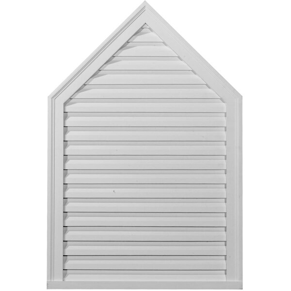 Ekena Millwork Peaked Urethane Gable Vent Louver, Functional, 24"W x 37"H - GVPE24X37F