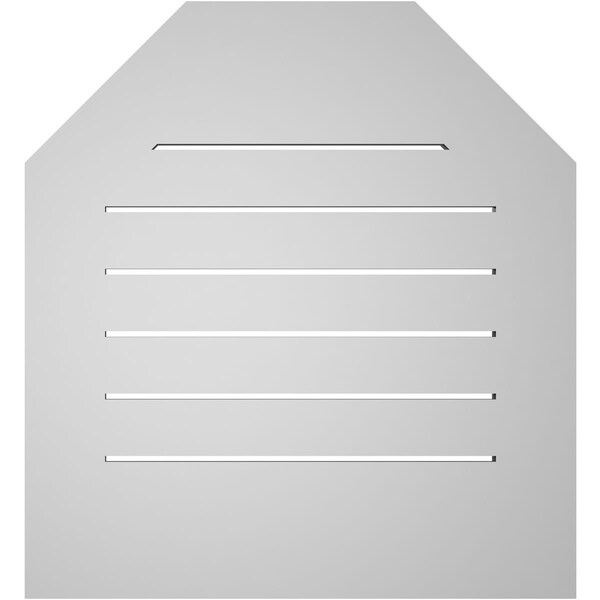 Ekena Millwork Octagonal Top Surface Mount PVC Gable Vent: Functional, w/ 3-1/2"W x 1"P Standard Frame, 24"W x 26"H - GVPOT24X2601SF