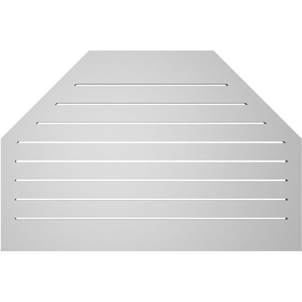 Ekena Millwork Octagonal Top Surface Mount PVC Gable Vent w/ 2"W x 2"P Brickmould Sill Frame, 42"W x 28"H - GVPOT42X2803SF