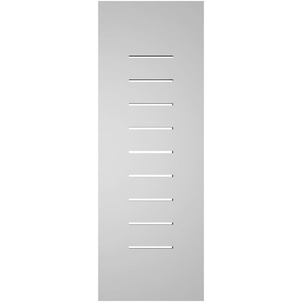 Ekena Millwork Vertical Surface Mount PVC Gable Vent: Functional, w/ 3-1/2"W x 1"P Standard Frame, 12"W x 34"H - GVPVE12X3401SF