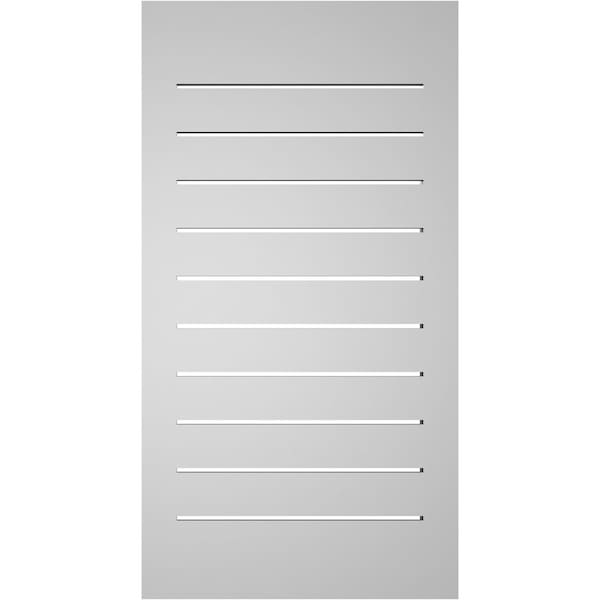 Ekena Millwork Vertical Surface Mount PVC Gable Vent: Functional, w/ 2"W x 2"P Brickmould Sill Frame, 18"W x 34"H - GVPVE18X3403SF