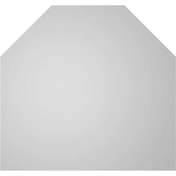 Ekena Millwork Octagonal Top Surface Mount PVC Gable Vent w/ 2"W x 1-1/2"P Brickmould Frame, 34"W x 32"H - GVPOT34X3202SN