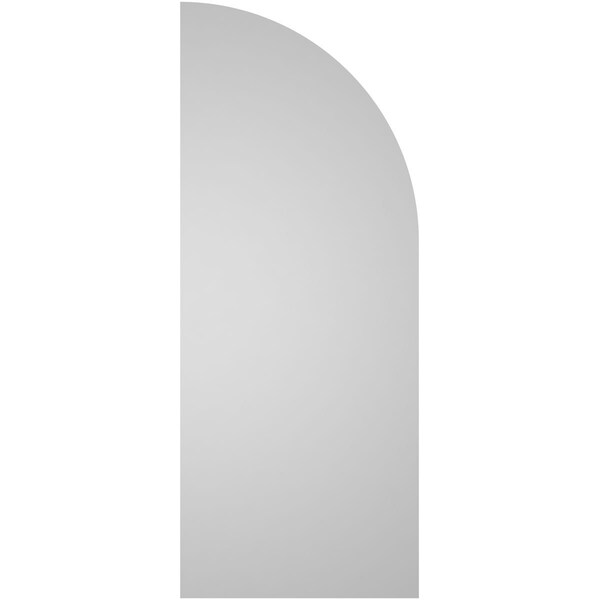 Ekena Millwork Quarter Round Top Left Surface Mount PVC Gable Vent w/ 2"W x 1-1/2"P Brickmould Frame, 12"W x 30"H - GVPQL12X3002SN
