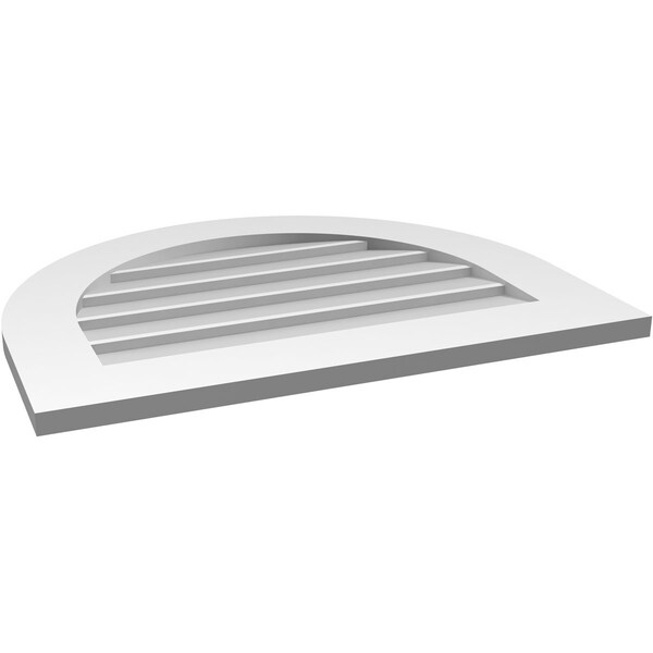 Ekena Millwork Round Top Surface Mount PVC Gable Vent: Non-Functional, w/ 3-1/2"W x 1"P Standard Frame, 28"W x 22"H - GVPRT28X2201SN