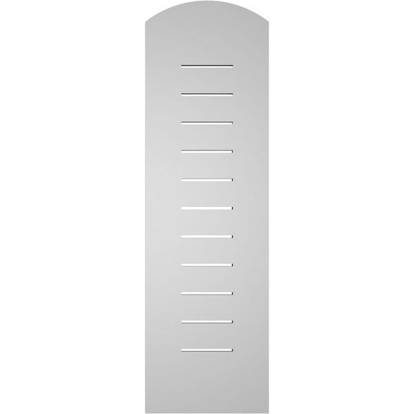 Ekena Millwork Arch Top Surface Mount PVC Gable Vent: Non-Functional, w/ 3-1/2"W x 1"P Standard Frame, 12"W x 38"H - GVPAR12X3801SN