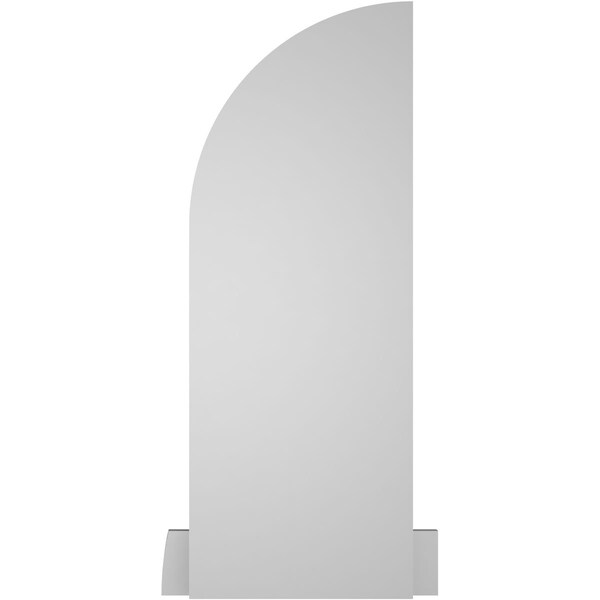 Ekena Millwork Quarter Round Top Right Surface Mount PVC Gable Vent w/ 2"W x 2"P Brickmould Sill Frame, 12"W x 32"H - GVPQR12X3203SN