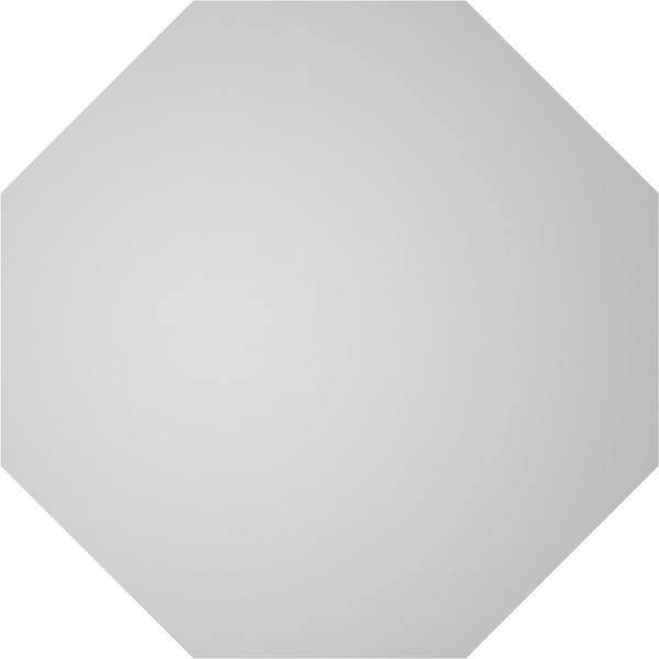 Ekena Millwork Octagonal Surface Mount PVC Gable Vent: Non-Functional, w/ 3-1/2"W x 1"P Standard Frame, 20"W x 20"H - GVPOC20X2001SN
