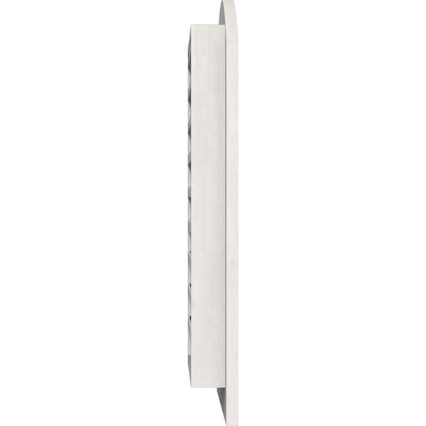 Ekena Millwork Arch Top Gable Vent, Functional, Western Red Cedar Gable Vent w/1" x 4" Flat Trim Frame, 12"W x 32"H - GVWAR12X3201RFPWR