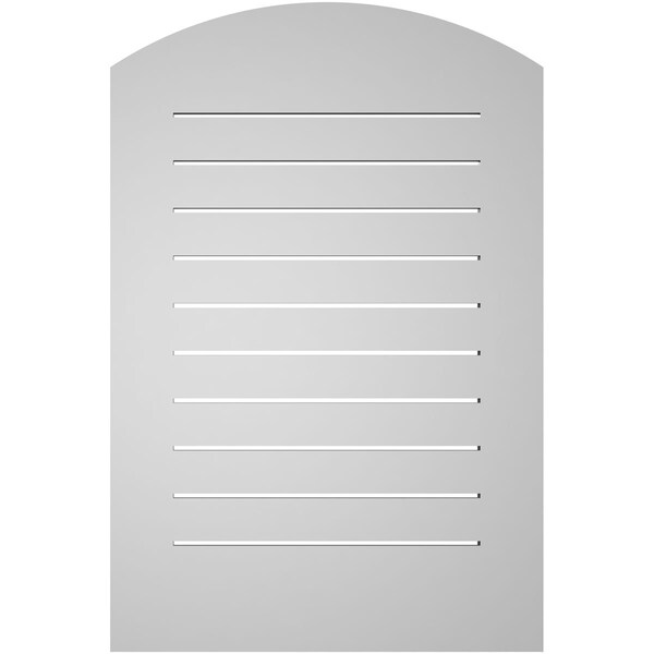 Ekena Millwork Arch Top Surface Mount PVC Gable Vent: Non-Functional, w/ 3-1/2"W x 1"P Standard Frame, 24"W x 34"H - GVPAR24X3401SN