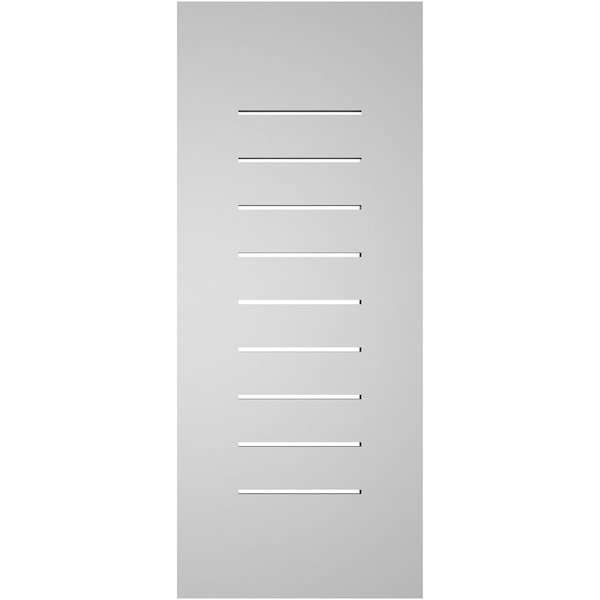 Ekena Millwork Vertical Surface Mount PVC Gable Vent: Functional, w/ 3-1/2"W x 1"P Standard Frame, 14"W x 34"H - GVPVE14X3401SF