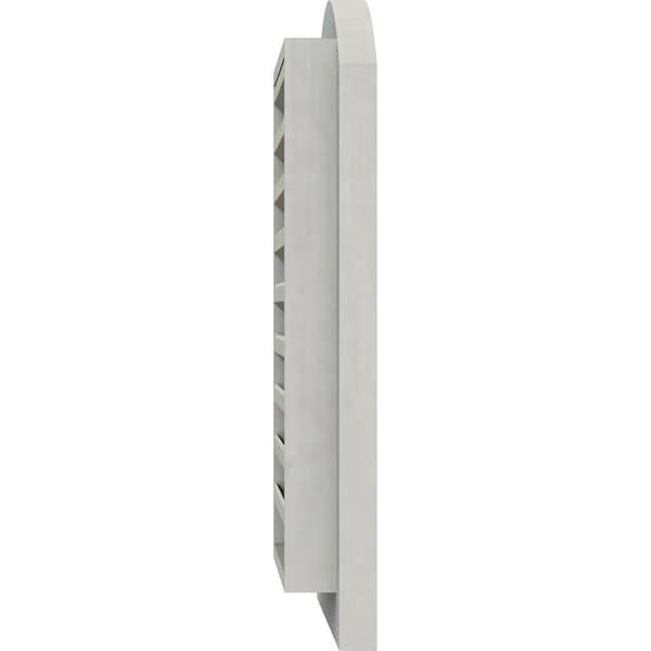 Ekena Millwork Arch Top Gable Vent, Functional, Western Red Cedar Gable Vent w/ Brick Mould Face Frame, 14"W x 20"H - GVWAR14X2000RFPWR
