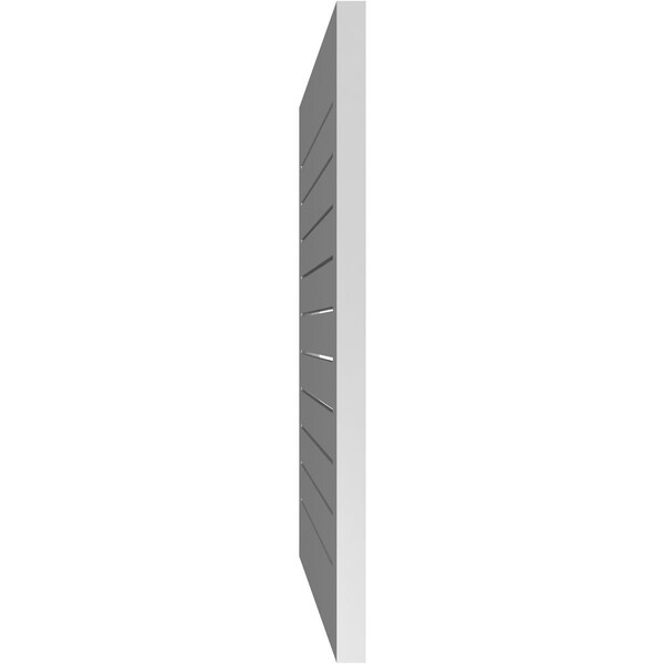 Ekena Millwork Vertical Surface Mount PVC Gable Vent: Functional, w/ 2"W x 1-1/2"P Brickmould Frame, 28"W x 34"H - GVPVE28X3402SF