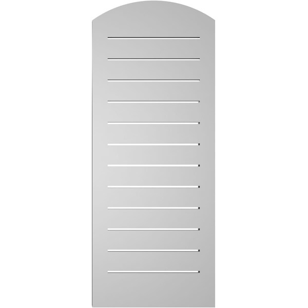 Ekena Millwork Arch Top Surface Mount PVC Gable Vent: Non-Functional, w/2"W x 1-1/2"P Brickmould Frame, 16"W x 38"H - GVPAR16X3802SN