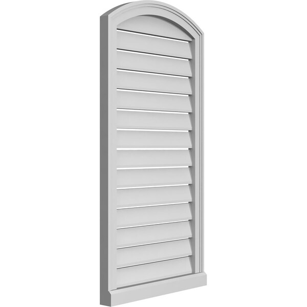 Ekena Millwork Arch Top Surface Mount PVC Gable Vent w/ 2"W x 2"P Brickmould Sill Frame, 22"W x 40"H - GVPAR22X4003SN