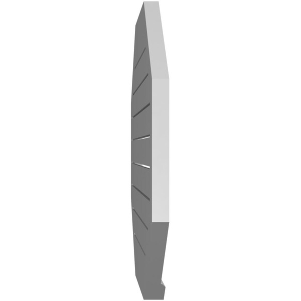 Ekena Millwork Octagonal Surface Mount PVC Gable Vent: Functional, w/ 2"W x 2"P Brickmould Sill Frame, 30"W x 30"H - GVPOC30X3003SF