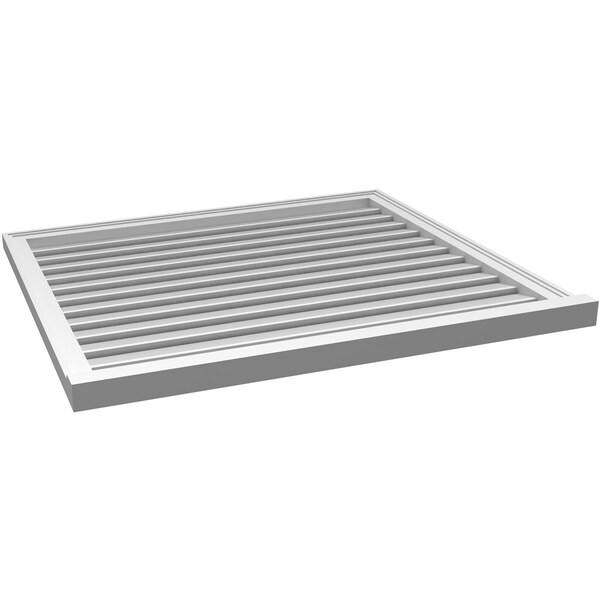 Ekena Millwork Vertical Surface Mount PVC Gable Vent: Functional, w/ 2"W x 2"P Brickmould Sill Frame, 40"W x 36"H - GVPVE40X3603SF