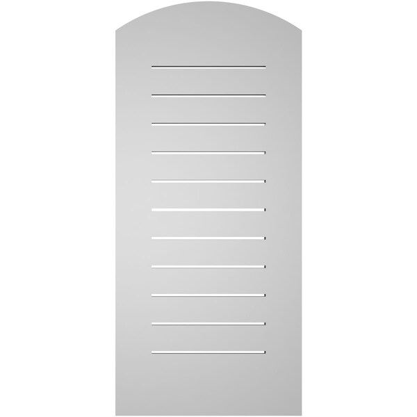 Ekena Millwork Arch Top Surface Mount PVC Gable Vent: Non-Functional, w/ 3-1/2"W x 1"P Standard Frame, 18"W x 38"H - GVPAR18X3801SN