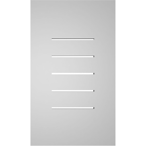 Ekena Millwork Vertical Surface Mount PVC Gable Vent: Functional, w/ 3-1/2"W x 1"P Standard Frame, 14"W x 24"H - GVPVE14X2401SF