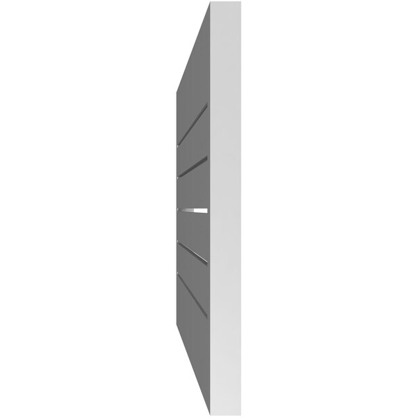Ekena Millwork Vertical Surface Mount PVC Gable Vent: Functional, w/ 2"W x 1-1/2"P Brickmould Frame, 42"W x 20"H - GVPVE42X2002SF