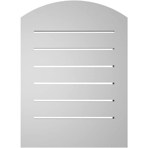 Ekena Millwork Arch Top Surface Mount PVC Gable Vent: Non-Functional, w/2"W x 1-1/2"P Brickmould Frame, 16"W x 20"H - GVPAR16X2002SN
