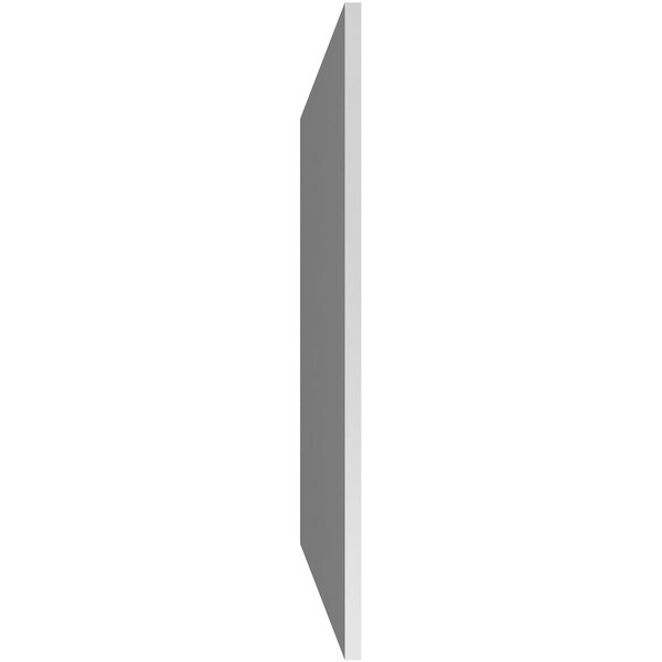 Ekena Millwork Vertical Surface Mount PVC Gable Vent: Non-Functional, w/3-1/2"W x 1"H, Standard Frame, 40"W x 40"H - GVPVE40X4001SN