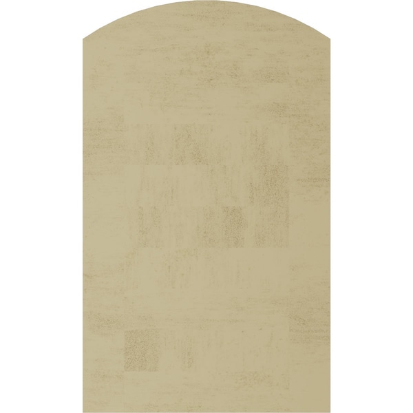 Ekena Millwork Timberthane Rustic Smooth Arch Top Faux Wood Non-Functional Gable Vent, Primed Tan, 14"W x 21"H - GVURAR14X21DSMPR