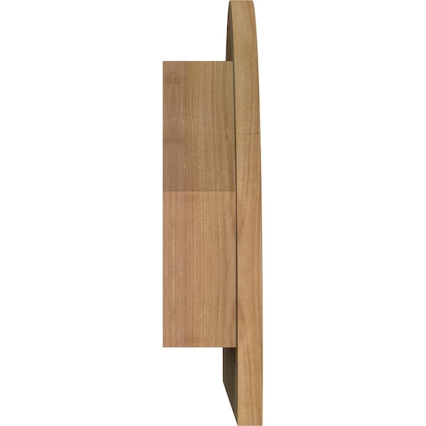 Ekena Millwork Half Round Gable Vent Functional Western Red Cedar Gable Vent w/1" x 4" Flat Trim Frame, 28"W x 14"H - GVWHR28X1401RFUWR