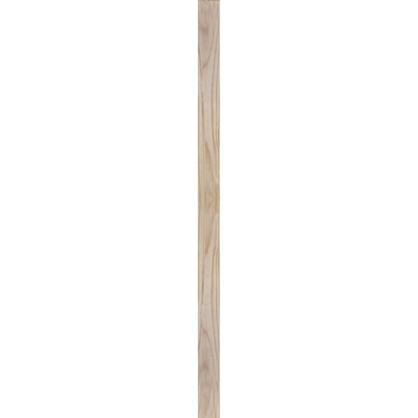 Ekena Millwork Quarter Round Top Right Non-Functional, Pine Gable Vent w/ Decorative Face Frame, 08"W x 18"H - GVWQR08X1802SDUPI