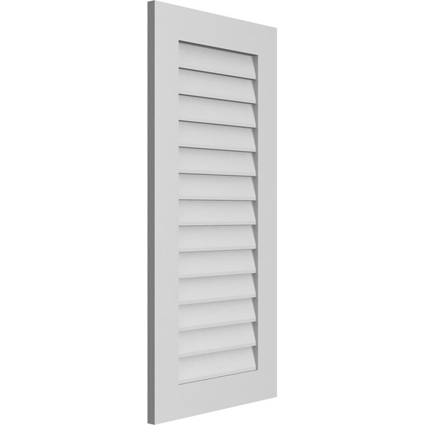 Ekena Millwork Vertical Surface Mount PVC Gable Vent: Non-Functional, w/ 3-1/2"W x 1"P Standard Frame, 20"W x 42"H - GVPVE20X4201SN