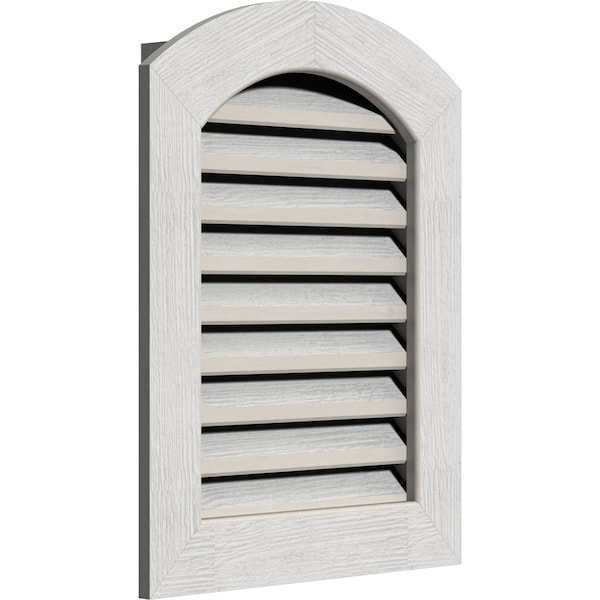 Ekena Millwork Arch Top Gable Vent, Functional, Western Red Cedar Gable Vent w/1" x 4" Flat Trim Frame, 16"W x 22"H - GVWAR16X2201RFPWR