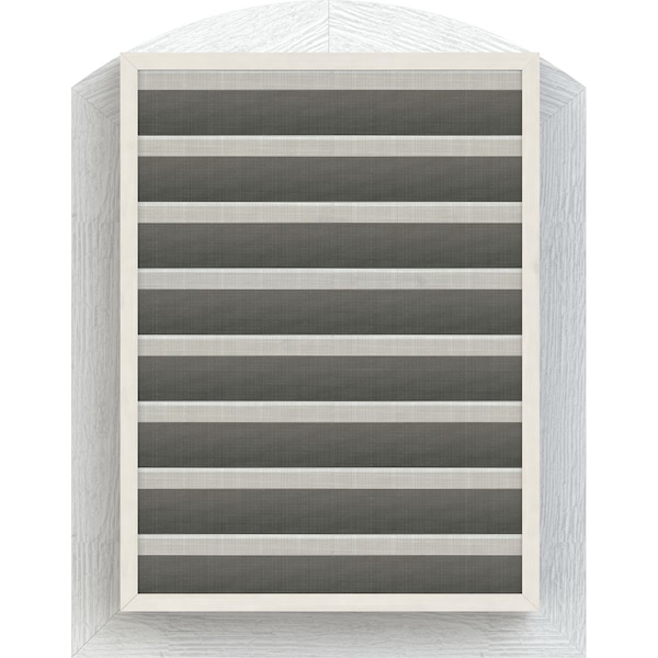 Ekena Millwork Arch Top Gable Vent, Functional, Western Red Cedar Gable Vent w/1" x 4" Flat Trim Frame, 16"W x 22"H - GVWAR16X2201RFPWR