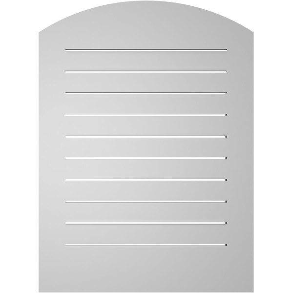 Ekena Millwork Arch Top Surface Mount PVC Gable Vent: Non-Functional, w/ 3-1/2"W x 1"P Standard Frame, 28"W x 36"H - GVPAR28X3601SN