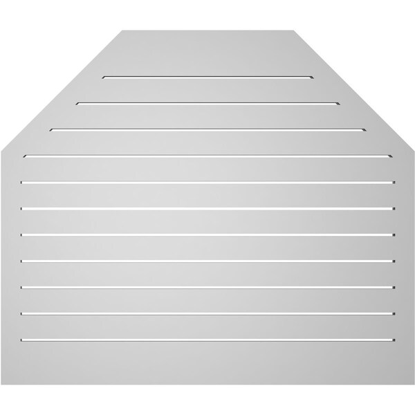 Ekena Millwork Octagonal Top Surface Mount PVC Gable Vent w/ 2"W x 2"P Brickmould Sill Frame, 42"W x 36"H - GVPOT42X3603SF