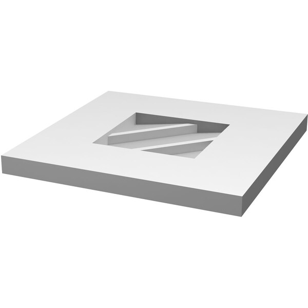 Ekena Millwork Diamond Surface Mount PVC Gable Vent: Functional, w/ 3-1/2"W x 1"P Standard Frame, 18"W x 18"H - GVPDI18X1801SF
