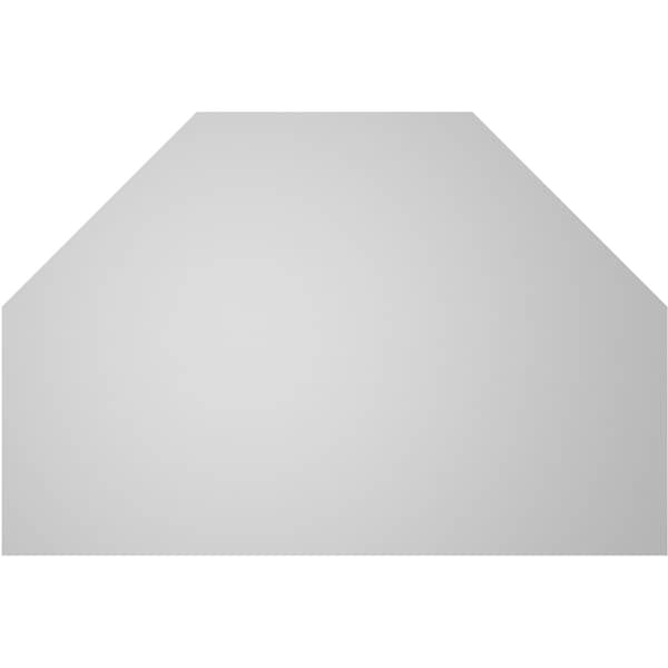 Ekena Millwork Octagonal Top Surface Mount PVC Gable Vent w/ 2"W x 2"P Brickmould Sill Frame, 42"W x 28"H - GVPOT42X2803SN