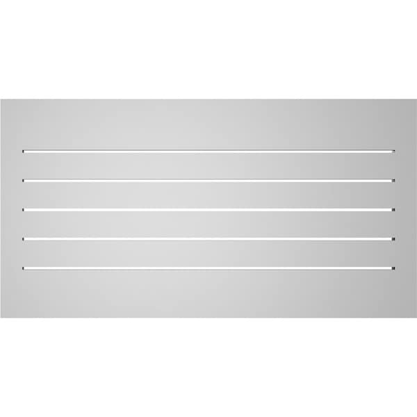 Ekena Millwork Vertical Surface Mount PVC Gable Vent: Functional, w/ 2"W x 1-1/2"P Brickmould Frame, 38"W x 20"H - GVPVE38X2002SF