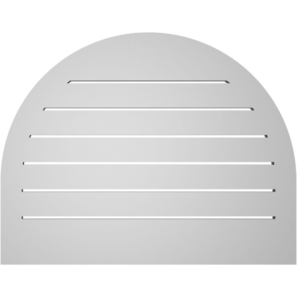 Ekena Millwork Round Top Surface Mount PVC Gable Vent: Functional, w/ 2"W x 1-1/2"P Brickmould Frame, 28"W x 22"H - GVPRT28X2202SF