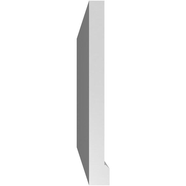 Ekena Millwork Vertical Surface Mount PVC Gable Vent w/ 2"W x 2"H , Brickmould Sill Frame, 28"W x 18"H - GVPVE28X1803SN