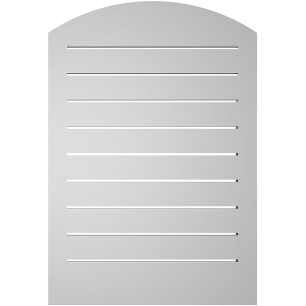Ekena Millwork Arch Top Surface Mount PVC Gable Vent: Non-Functional, w/2"W x 1-1/2"P Brickmould Frame, 22"W x 30"H - GVPAR22X3002SN
