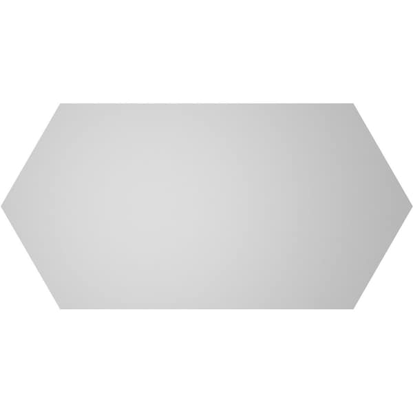 Ekena Millwork Half Round Surface Mount PVC Gable Vent w/ 2"W x 1-1/2"P Brickmould Frame, 26"W x 13"H - GVPHR26X1302SN