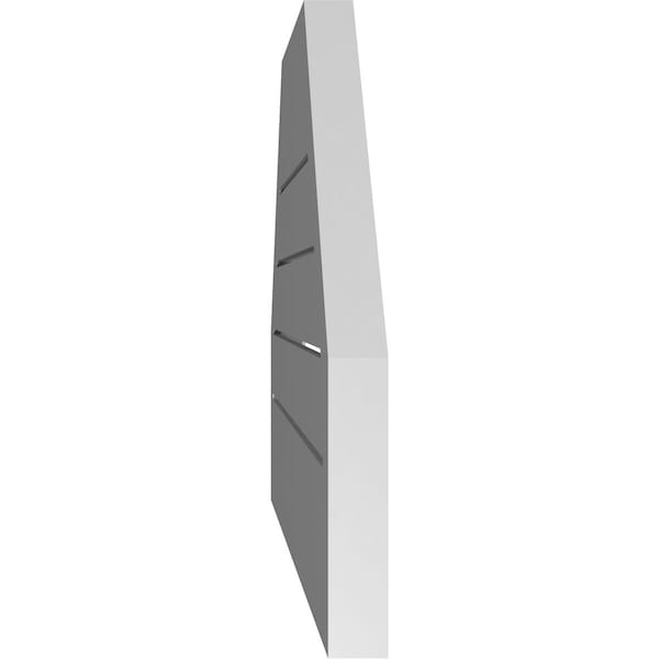 Ekena Millwork Octagonal Top Surface Mount PVC Gable Vent w/ 2"W x 1-1/2"P Brickmould Frame, 36"W x 18"H - GVPOT36X1802SF