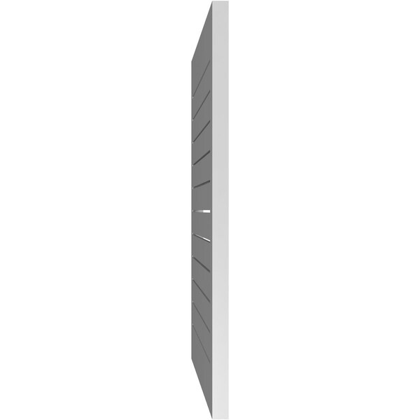 Ekena Millwork Vertical Surface Mount PVC Gable Vent: Functional, w/ 2"W x 1-1/2"P Brickmould Frame, 26"W x 38"H - GVPVE26X3802SF