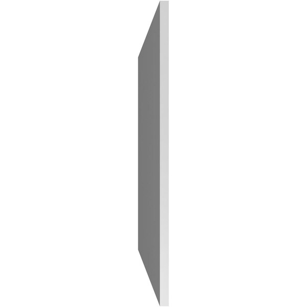 Ekena Millwork Vertical Surface Mount PVC Gable Vent: Non-Functional, w/3-1/2"W x 1"H, Standard Frame, 38"W x 34"H - GVPVE38X3401SN